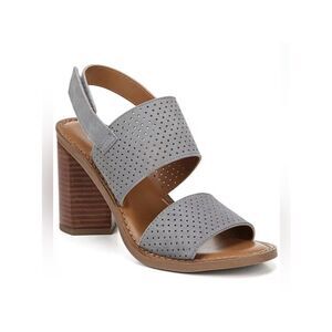 Franco Sarto Delores stacked heel suede sandal size 8.5